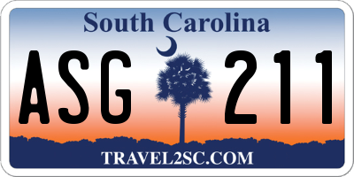SC license plate ASG211