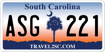 SC license plate ASG221