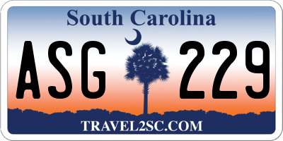 SC license plate ASG229