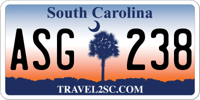 SC license plate ASG238