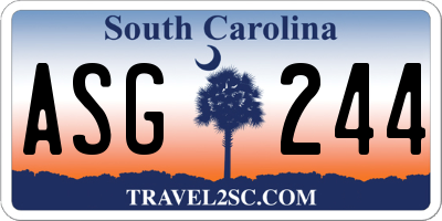 SC license plate ASG244
