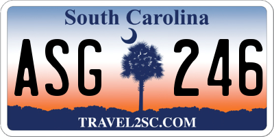 SC license plate ASG246