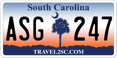 SC license plate ASG247
