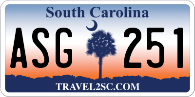 SC license plate ASG251