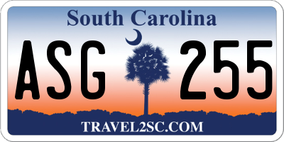 SC license plate ASG255