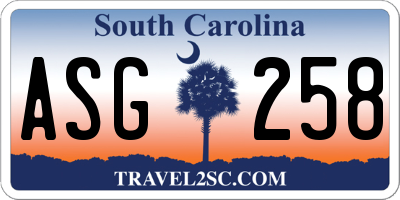 SC license plate ASG258