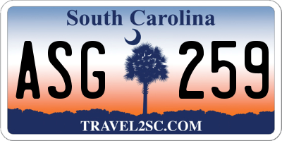 SC license plate ASG259