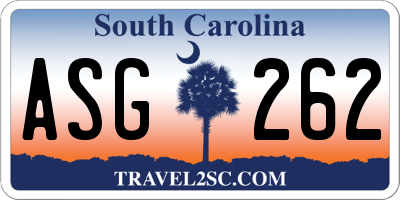 SC license plate ASG262
