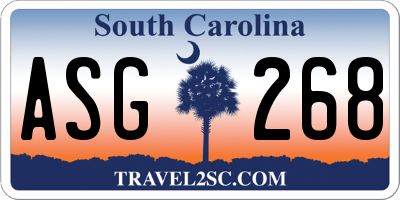SC license plate ASG268
