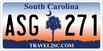 SC license plate ASG271