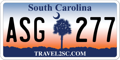 SC license plate ASG277