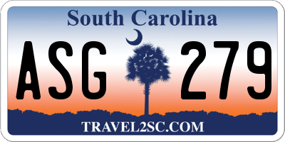 SC license plate ASG279