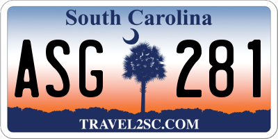SC license plate ASG281