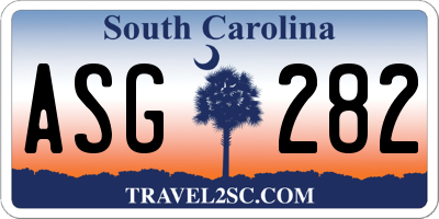 SC license plate ASG282