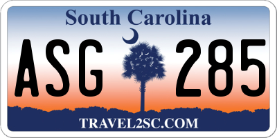 SC license plate ASG285