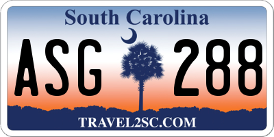 SC license plate ASG288