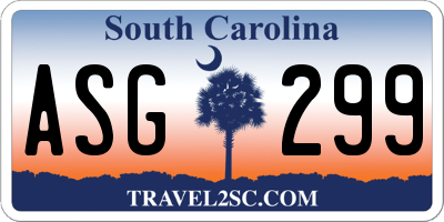 SC license plate ASG299