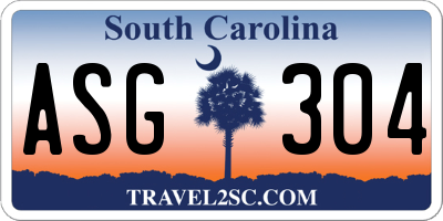 SC license plate ASG304