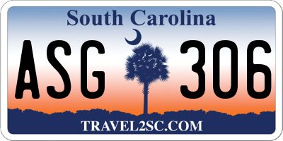 SC license plate ASG306