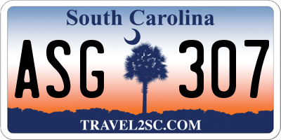 SC license plate ASG307