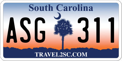 SC license plate ASG311