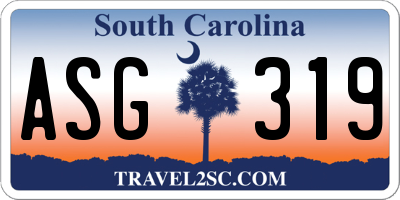 SC license plate ASG319
