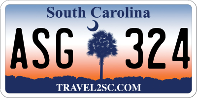 SC license plate ASG324
