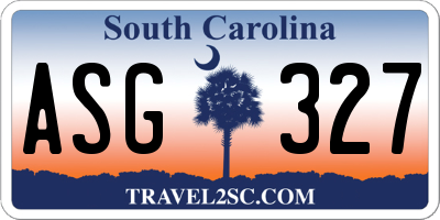 SC license plate ASG327