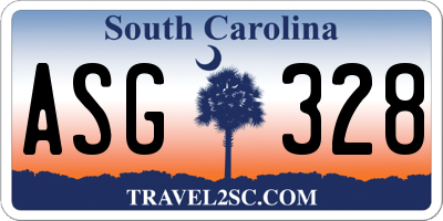SC license plate ASG328