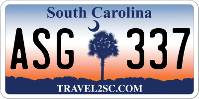 SC license plate ASG337