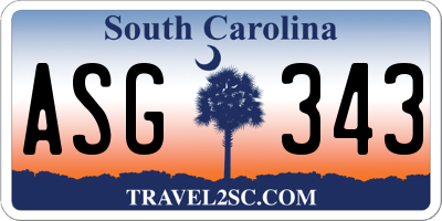 SC license plate ASG343