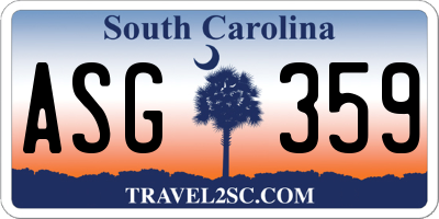 SC license plate ASG359