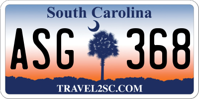 SC license plate ASG368