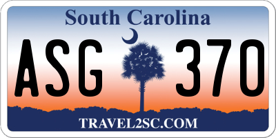SC license plate ASG370