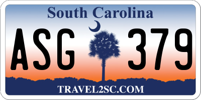 SC license plate ASG379