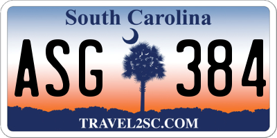 SC license plate ASG384