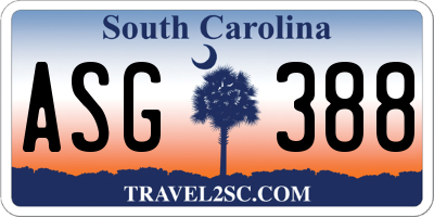 SC license plate ASG388