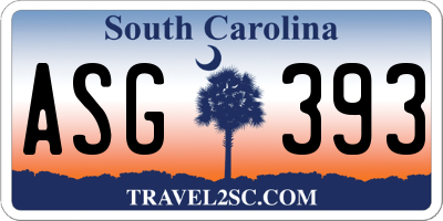 SC license plate ASG393