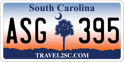SC license plate ASG395