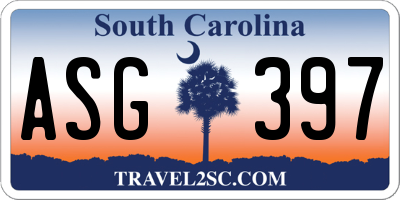 SC license plate ASG397