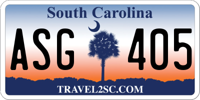 SC license plate ASG405