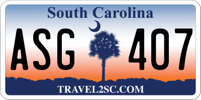 SC license plate ASG407