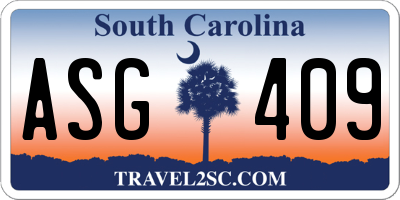 SC license plate ASG409