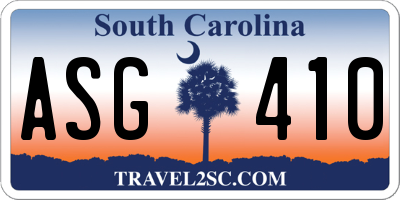 SC license plate ASG410