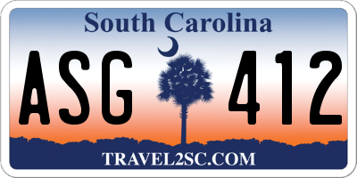 SC license plate ASG412