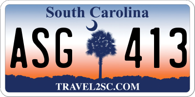 SC license plate ASG413