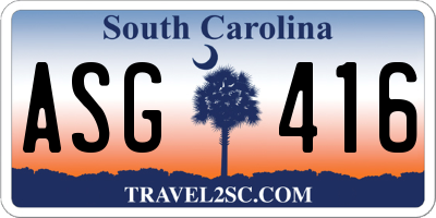 SC license plate ASG416