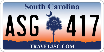 SC license plate ASG417