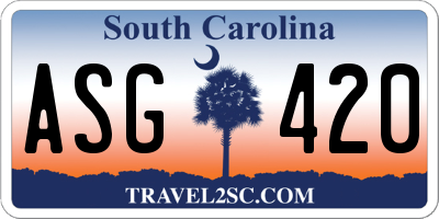 SC license plate ASG420