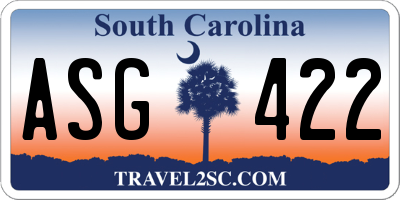 SC license plate ASG422